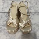 Princess Polly  Champagne Everlasting Satin Platform Heels Photo 2