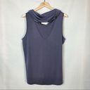 Kaileigh Boutique  Purple Cowl Neck Sleeveless Tank Top L Photo 11