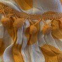 Lovers + Friends  Polka Dot Pom Pom Wrap Skirt In ORANGE/Cream Size XS Photo 4