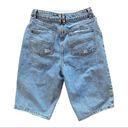 Bermuda Collusion Long Length  Distressed Denim Shorts Size 4 Photo 8