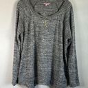 Juicy Couture EUC  Embellished Triangle Grey Sweater Sz L Photo 0