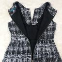 Pim + Larkin  Metallic Tweed Mini Sheath Dress Sleeveless Gray Black Size Medium Photo 7