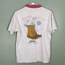 L.L.Bean Vintage  80 Year Polo Collared T-Shirt Grey Pink Women’s Medium Photo 1