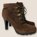 Ralph Lauren LRL  Womens size 11 Chunky Lace Up Suede Heeled Lace Up Ankle Boots Photo 0