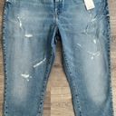 Good American NWT  Good Classic Jeans High Rise Distressed Indigo046 US 14/28"Ins Photo 0