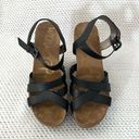 Sam Edelman  Nelson Black Leather Strappy Platform Wedge Heel Dress Sandals 10 Photo 3