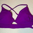 Shade & Shore  Purple Longline Cut Out Bikini Top New! Photo 0