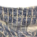 American Eagle  Outfitters High Rise Tie Belted Striped Denim Jean Shorts Size 14 Photo 4