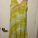 Young Fabulous and Broke  YFB Raquel Tie Dye Maxi Dress in Zest Ripple Wash Sz S Photo 1