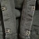 Apt. 9  Stretch Black Denim Hook Closure Jacket Size Medium Photo 7