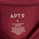 Apt. 9 Women’s  Powered by Wine Maroon Scoop Neck Shirt Size Small Photo 7