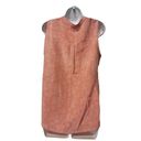 Joie  Silk Tie Front Sleeveless Button Up Edalette Tank Orange size M Photo 1