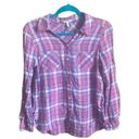 Joie  Aiden Plaid Button Down top. Size Small. Photo 5