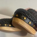 Veronica Beard Hardie Black Clogs Size 6 Perforated Leather Slip On Heeled Boho Photo 9