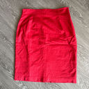 Anne Klein  Skirt Size 10 Petite Red Back Slit Photo 0