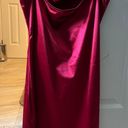 Zaful Maroon Satin Dress Photo 1