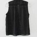 Frame Cali Ramie Lace Inset Tank Blouse in Noir Photo 7