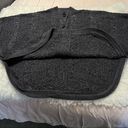 Denim & Co . Cable Knit Poncho Sweater Size Large Color Gray Button detail Photo 9