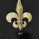 NOLA New Orleans Saint black/gold sweatshirt style long sleeve crop top Size L Photo 1