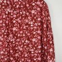 Caslon Shirred Popover Top Coral Bell Floral Rust/Wine Small NWT Casual Blouse Photo 10