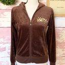 BCBGMAXAZRIA Women’s Brown Velour Bird Embroidered Jacket in a size Small Photo 0