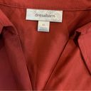 Dress Barn Burnt orange V-neck button up shirt size XL Photo 5