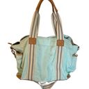 Pottery Barn  classic tote diaper multipurpose bag turquoise Photo 0