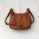 Patricia Nash  Heritage Collection Cognac Smooth Leather London Saddle Crossbody Photo 2