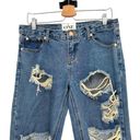 One Teaspoon  Awesome Baggies Destroyed Jeans Wolf Blue Size Photo 2