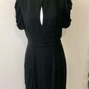 L'Agence L’AGENCE Black Sheath Dress with Keyhole and Double Slits Photo 0