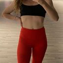 High Waisted Red Flare Leggings Photo 0