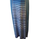 Calvin Klein CK Blue Stripe Racerback Maxi Dress Sz. 10 Scoop Neck Slimming Summer Photo 7