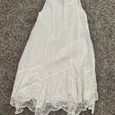 Anthropologie XS Isabella Sinclair Embroidered Lace Trim Swing Dress White Photo 4