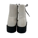 Qupid White Black Combat Boots Size 39 US size 8 Photo 2