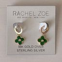 Rachel Zoe NWT  Van cleef & arpels 18k gold over sterling silver clover earrings Photo 0