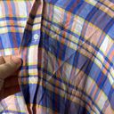 Joie  Women's Pink, Blue and Orange Plaid Button Up Shirt Size Small Photo 4