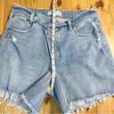 Abercrombie & Fitch  NWOT High Rise Dad Short Cross Button Fly Raw Hem 29 / 8 Photo 9