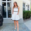 Boutique NWT White Dress With Black Rickrack Trim  Photo 2