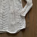 BCBGMAXAZRIA Crochet Knit Sweater in White Size Large Photo 4