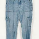 Hidden Jeans  Crop Straight Leg Cargo Jeans Light Wash Blue Women's 30 Photo 1