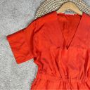 Everlane  The Japanese GoWeave Light V-Neck Dress in Orange Size 8 Photo 5