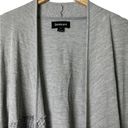 Betabrand  Waffle Knit Wrap Cardigan Sweater Gray Size Large Photo 6