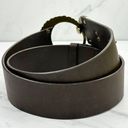 Chico's  Brown Leather Hook Buckle Belt Size Small S Medium M Womens Photo 2