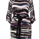 Daisy Fuentes  colorful print challis shift dress size XL Photo 1