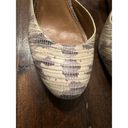 Anthropologie  Schuler & Sons Philadelphia Snakeskin Wooden Wedges Shoes Size 9 Photo 2