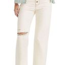 Levi’s Levi's Snap Ribcage Straight Ankle Jeans Exposed Button Fly White Size 31 x 27 Photo 0