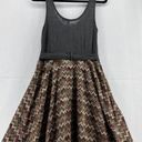 Free People  dress Gray Top with Chevron Knit Bottom Mini Dress M Photo 1