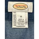 Talbots  Denim Midi Cotton Skirt Medium Wash Plus Size 16 Photo 4