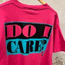 Tultex Vintage 90s Just Like Lucy Peanuts Do I Care? Pink Double Sided Graphic Tee XL Photo 1