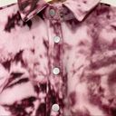 Abound  Women’s Cozy Cropped Shirt Jacket Shacket Purple Tie Dye Size Medium NWT Photo 54